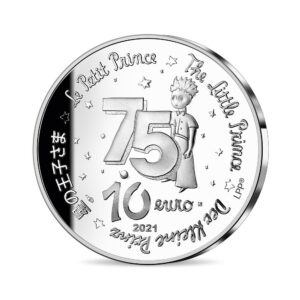 Reverso común de las monedas de plata dedicadas por la Monnaie de Paris al 75 aniversario de 'El Principito'