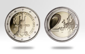 Moneda de dos euros conmemorativa de los 150 años de la capitalidad de Roma